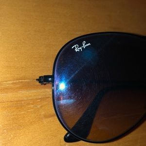 Ray-Ban Accessories - Ray ban aviator blue tint black frame sunglasses. Ray-Ban Accessories - Ray ban aviator blue tint black frame sunglasses.
